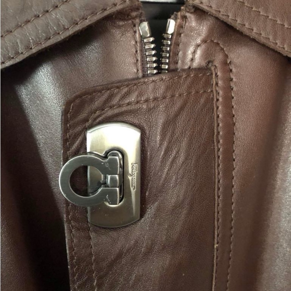 Salvatore Ferragamo Brown Military Field Jacket - Picture 8 of 9